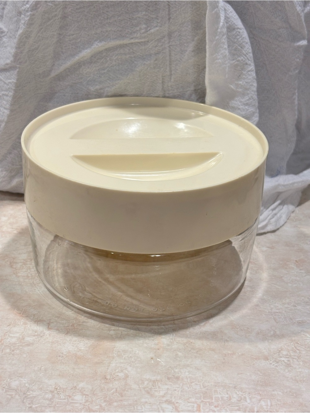 Vintage Pyrex Ware Cream lidded See N Store